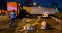 İSTAÇ tırı 2 araca çarptı