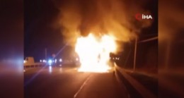 İETT otobüsü alevlere teslim oldu