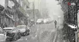 Kağıthane’de lapa lapa kar