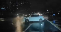 TEM otoyolunda iki araç çarpıştı