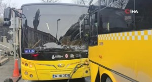 Beykoz’da İETT otobüsleri kafa kafaya çarpıştı: 7 kişi yaralandı