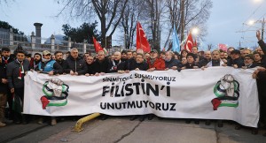 İstanbul’da büyük Gazze yürüyüşü