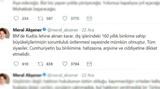 Meral Akşener’e yakışan Tweet!