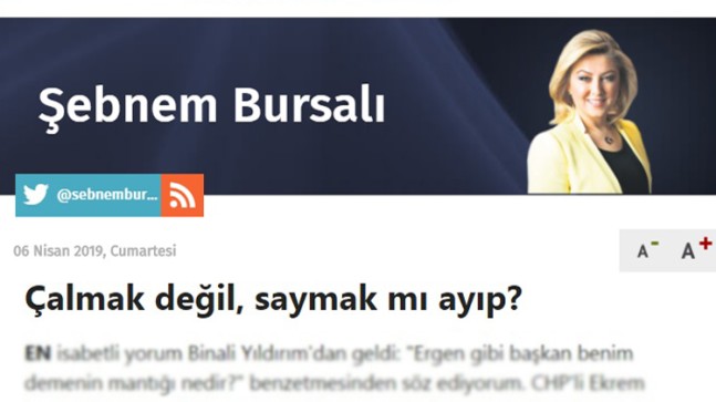 Çalmak değil, saymak mı ayıp?