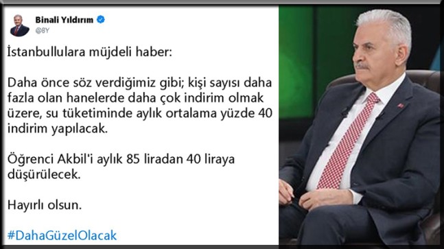 Binali Yıldırım’dan iki müjde!