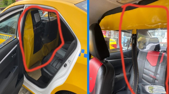 Taksicilerde korona virüs önlemi