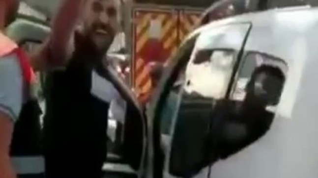 Trafik magandasından dehşet!