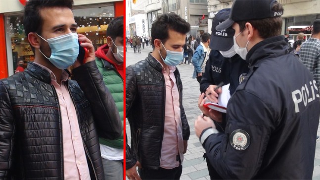 İstiklal Caddesi’nde ceza yememek için polis ağabeyini aradı!