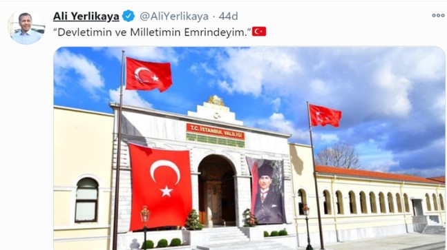 İstanbul Valisi Ali Yerlikaya, “Devletimin ve milletimin emrindeyim”