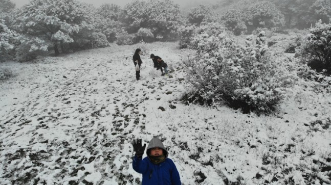 İstanbul’da çocukların kar keyfi