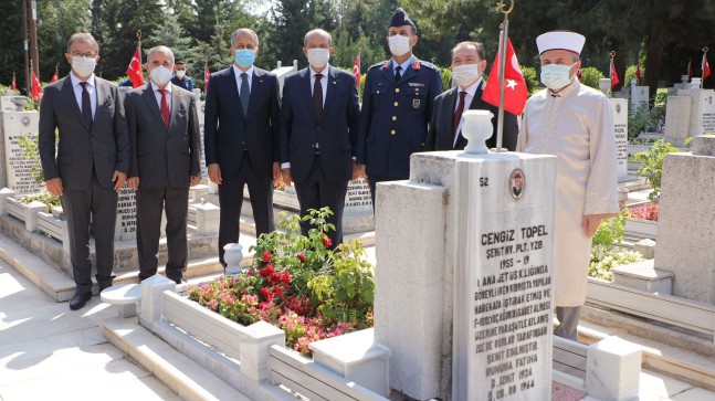 KKTC Cumhurbaşkanı Ersin Tatar’dan Kıbrıs Şehidi Cengiz Topel’e ziyaret