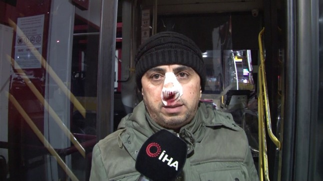 Trafik magandaları, İETT şoförünün burnunu kırdı