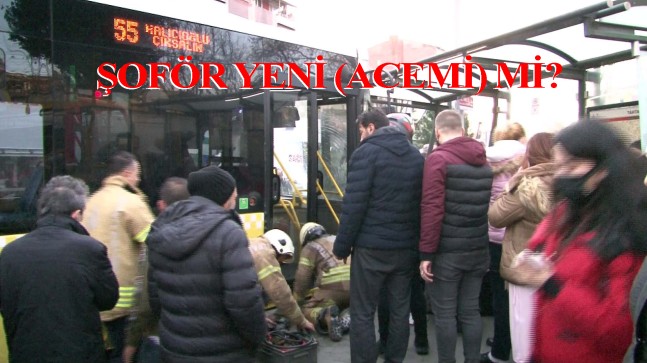 İETT otobüsü durağa daldı