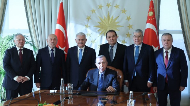 Erdoğan, Türk Devletleri Teşkilatı Aksakallar Konseyi heyetini kabul etti