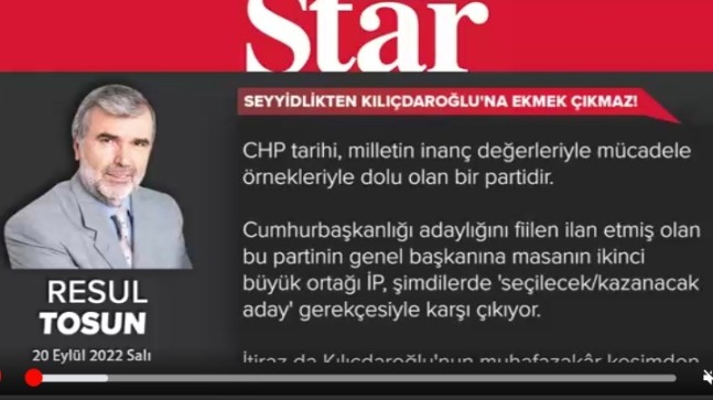 Resul Tosun, “Seyyidlikten Kılıçdaroğlu’na ekmek çıkmaz!”