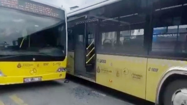 İETT otobüsü, İETT otobüsüne çarptı