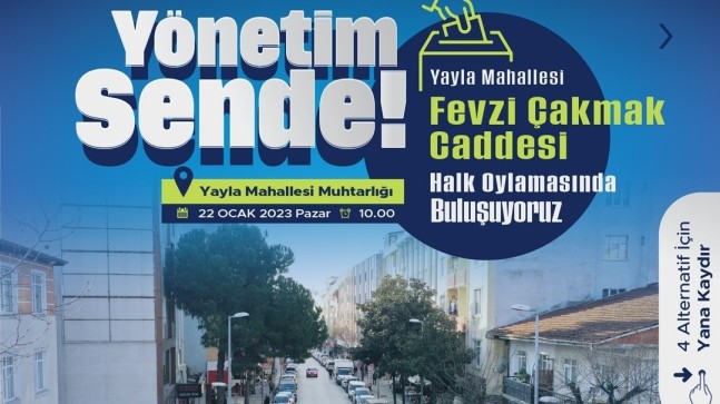 Tuzlalı vatandaşlar 3 caddenin nasıl kullanılacağına karar verecek
