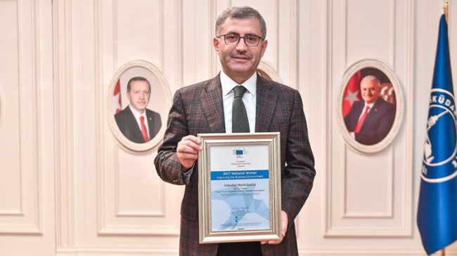 Girişimci dostu Üsküdar Belediyesi’ne Avrupa’dan birincilik ödülü