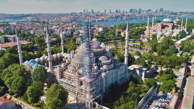 Sultanahmet Camii restorasyonda