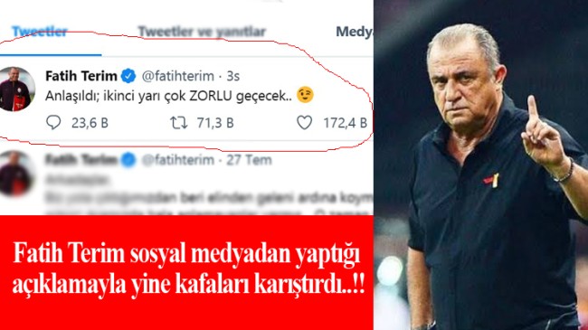 Fatih Terim’in ‘ZORLU’dan kastı ne!