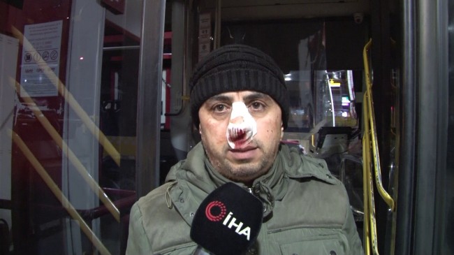 Trafik magandaları, İETT şoförünün burnunu kırdı