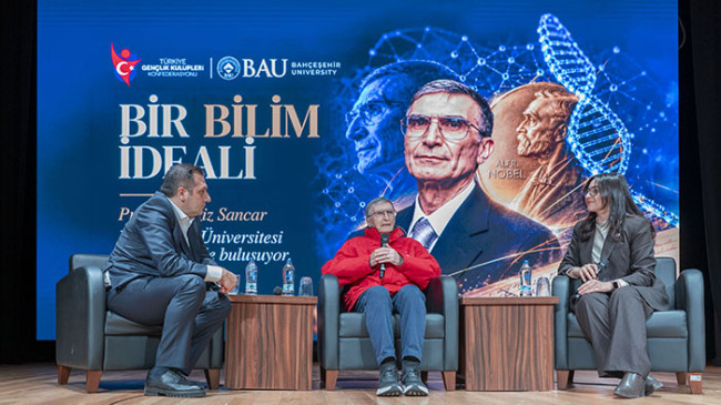 Öğrencilerle buluşan Prof. Dr. Aziz Sancar’dan gülümseten öneri
