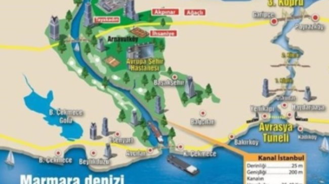 Kanal İstanbul’un güzergahı