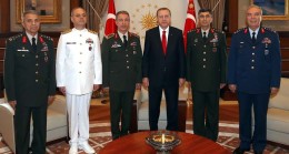 Cumhurbaşkanı Erdoğan, TSK’nın yeni kurmaylarını kabul etti