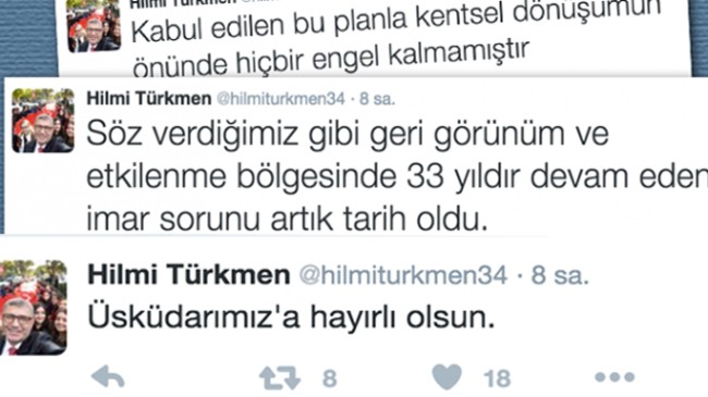 Hilmi Türkmen, Üsküdar’ımıza hayırlı olsun!”