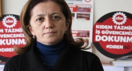 DİSK Genel Sekreteri Arzu Çerkezoğlu, savcının huzurunda