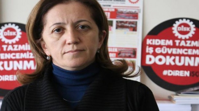 DİSK Genel Sekreteri Arzu Çerkezoğlu, savcının huzurunda