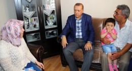 Cumhurbaşkanı Erdoğan’dan Esenler’deki Şehit ailelerine ziyaret
