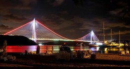 Yavuz Sultan Selim Köprüsü ışıl ışıl