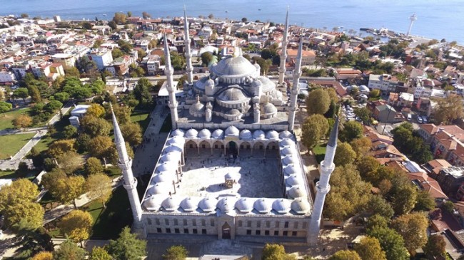 Sultanahmet Camii havadan görüntülendi