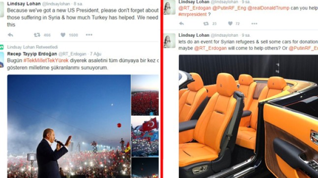 Hollywood starı Lindsay Lohan’dan Trump’a Türkiye çağrısı