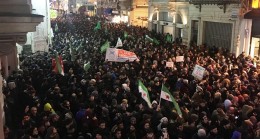 Halep için Taksim’de STK eylemi