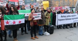 Antikapitalistler Platformu Halep katliamını protesto etti