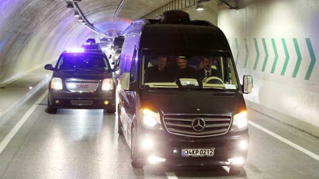 Avrasya Tüneli’nden ilk geçen Cumhurbaşkanı Erdoğan oldu