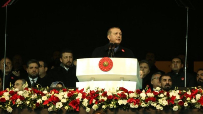 Şehitlere Saygı Maçında konuşan Cumhurbaşkanı Erdoğan “Biz tek milletiz”