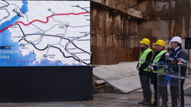 Dudullu-Bostancı metro hattı için ilk tünel açma çalışması yapıldı