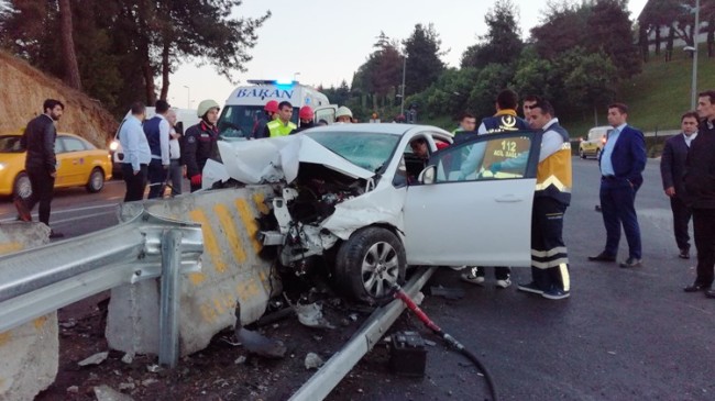 Kadıköy E-5 Karayolunda kaza