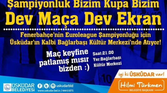 Fenerbahçe-Olympiakos maçına gelenlere Başkan Türkmen’den patlamış mısır