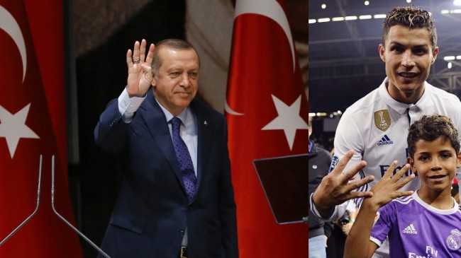 Cristiano Ronaldo’dan Cumhurbaşkanı Erdoğan’a Rabia desteği