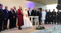 Cumhurbaşkanı Erdoğan, 15 Temmuz Şehit ve gazi oğlunun nikah şahidi oldu
