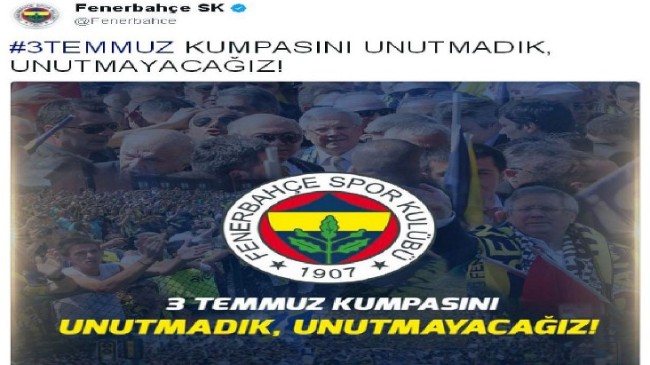 Fenerbahçe FETÖ kumpasını unutmadı!