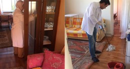Üsküdar Belediyesi’nden yaşlıların evinde bayram temizliği