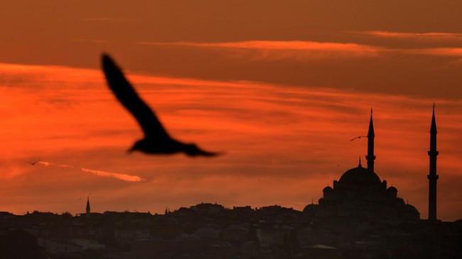 İstanbul’da günbatımı görüntüleri