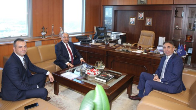 Başkan Hasan Can, İSKİ Genel Müdürü Fatih Turan’ı ziyaret etti