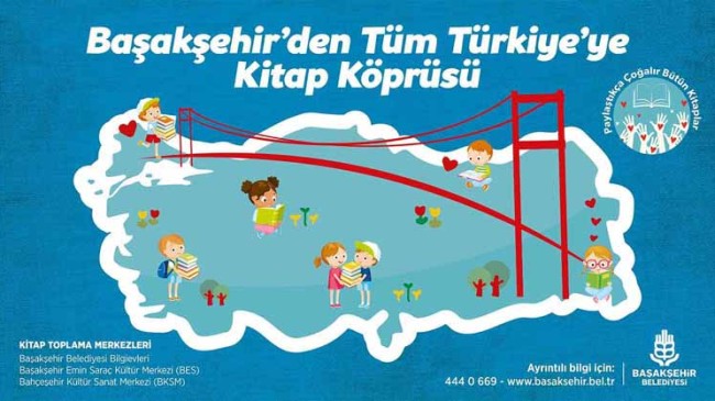 Başakşehir Belediyesi’nden kitap köprüsü