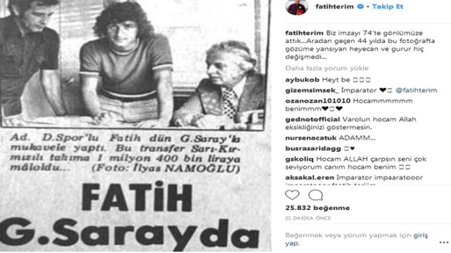 Fatih Terim’in Galatasaray’la ilk buluştuğu o tarihi imza